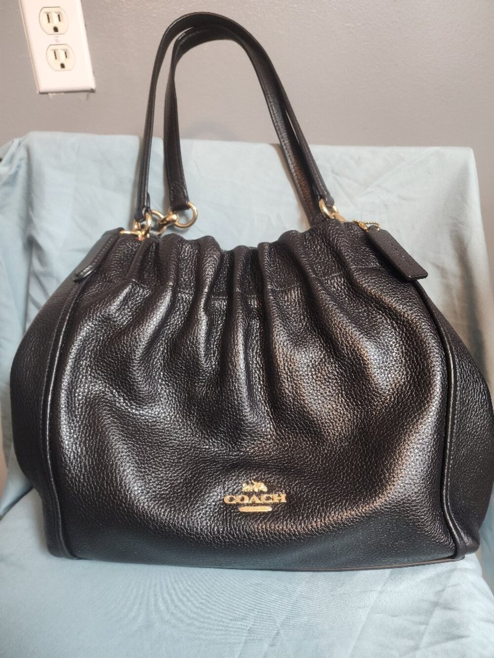 Coach Pebbled Leather Maya Shoulder Bag